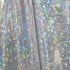 Silver & White Shattered Glass w/ Holographic Foil Spandex Fabric | (4 Way Stretch/Per Yard)