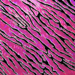 Pink Holographic Thunder Bolt Spandex Fabric | (4 Way Stretch/Per Yard)