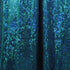 Turquoise & Black Shattered Glass w/ Holographic Foil on Nylon Spandex Fabric | (4 Way Stretch/Per Yard)