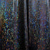Black Shattered Glass w/ Holographic Foil Spandex Fabric | (4 Way Stretch/Per Yard)