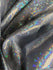 Silver & White Shattered Glass w/ Holographic Foil Spandex Fabric | (4 Way Stretch/Per Yard)