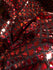 Red & Black Mermaid Fish Scale on Hologram Foil Spandex w/ Dots Fabric | (4 Way Stretch/Per Yard)