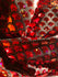 Red & Black Mermaid Fish Scale on Hologram Foil Spandex w/ Dots Fabric | (4 Way Stretch/Per Yard)