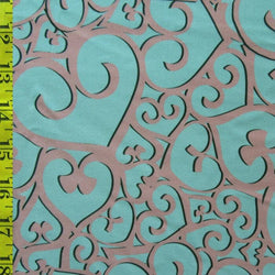 Implored Hearts Fabric | (4 Way Stretch / Per Yard) **Valentine Special**