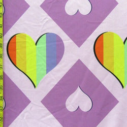 Card of Hearts Fabric | (4 Way Stretch / Per Yard) **Valentine Special**