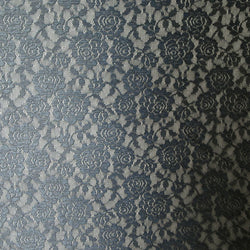 Ombre Stretch Lace Fabric (Navy Blue/Baby Blue) | (2 Way Stretch/Per Yard)
