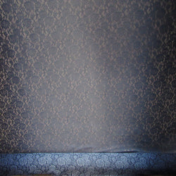 Ombre Stretch Lace Fabric (Navy Blue/Baby Blue) | (2 Way Stretch/Per Yard)