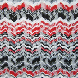 Vibrant Color Wave on Stretch Lace Fabric | (2 Way Stretch/Per Yard)