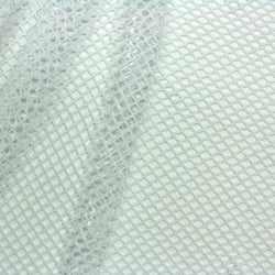 Solid Fishnet Mesh Fabric (White) | (4 Way Stretch/Per Yard)