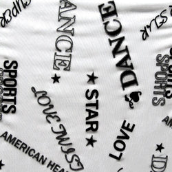 Dance Print on Glitter Mesh Fabric | (2 Way Stretch/Per Yard)