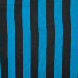 1" Stripes on Polyester Mesh Fabric (Turquoise) | (4 Way Stretch/Per Yard)