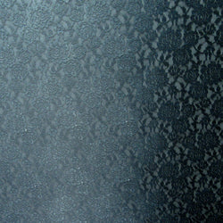 Ombre Stretch Lace Fabric (Black/Steel) |  (2 Way Stretch/Per Yard)