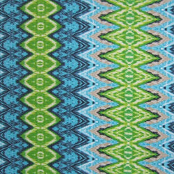 Wavy Aztec Print on Nylon Spandex Fabric | (4 Way Stretch / Per Yard)