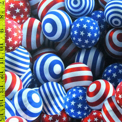 US Flag with Balloon Design on Poly Spandex Fabric | (4 Way Stretch/Per Yard)