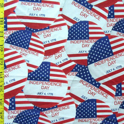 Independence Day on Poly Spandex Fabric | (4 Way Stretch/Per Yard)