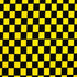 1/2&quot; Checkerboard Print on Poly Spandex Fabric (Yellow/Black) | (2 Way Stretch/Per Yard)