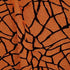 Abstract Print on Black Poly Spandex Fabric (Orange/Black) | (4 Way Stretch/Per Yard)