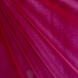 Solid Color Stretch Velvet Fabric (Fuchsia) | (4 Way Stretch/Per Yard)