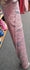 Metallic Foil Lava Swirls (Silver) on Light Pink Nylon Spandex Fabric | (4 Way Stretch/Per Yard)