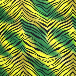 Exotic Zebra Print on Nylon Spandex Fabric (Green/Yellow) | (4 Way Stretch/Per Yard)