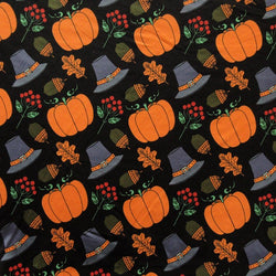 Thanksgiving Print on Poly Spandex Fabric (4 Way Stretch/Per Yard)