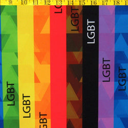 LGBT Pride Print on Poly Spandex Fabric | (4 Way Stretch/Per Yard)