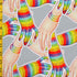 Rainbow Hands of Pride Print on Poly Spandex Fabric | (4 Way Stretch/Per Yard)