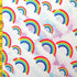 Rainbow Pride Print with Clouds on Poly Spandex Fabric | (4 Way Stretch/Per Yard)