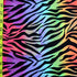 Rainbow Pride Zebra Print on Poly Spandex Fabric | (4 Way Stretch/Per Yard)