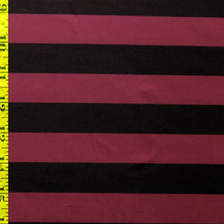 Horizontal Stripes on Poly Spandex Fabric (Red/Black) | (4 Way Stretch/Per Yard)