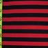 0.5" (Half Inch) Horizontal Stripes on Nylon Spandex Fabric (Black/Red) | (4 Way Stretch/By The Yard)