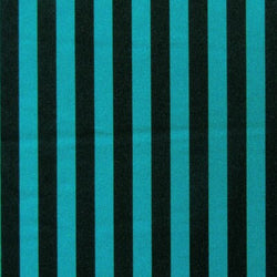 0.5" (Half Inch) Vertical Stripes on Poly Spandex Fabric (Black/Turquoise) | (4 Way Stretch/Per Yard)