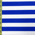 1"(One Inch) Horizontal Stripes on Nylon Spandex Fabric (White/Royal Blue) |  (4 Way Stretch/Per Yard)
