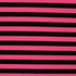 0.5" (Half Inch) Horizontal Stripes on Nylon Spandex Fabric (Black/Hot Pink) | (4 Way Stretch/Per Yard)