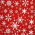 Christmas Snowflakes Print (White/Crimson) on Poly Spandex Fabric | (4 Way Stretch/Per Yard)