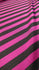 0.5" (Half Inch) Vertical Stripes on Poly Spandex Fabric (Black/Fuchsia) | (4 Way Stretch/Per Yard)