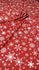 Christmas Snowflakes Print (White/Crimson) on Poly Spandex Fabric | (4 Way Stretch/Per Yard)