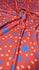 Christmas Snowflakes Print (Royal/Red) on Poly Spandex Fabric | (4 Way Stretch/Per Yard)