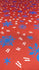 Christmas Snowflakes Print (Royal/Red) on Poly Spandex Fabric | (4 Way Stretch/Per Yard)