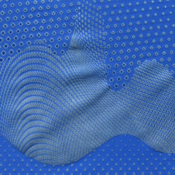 Activewear Abstract Print on Nylon Spandex Fabric (Blue) | (4 Way Stretch/Per Yard)