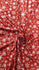 Christmas Snowflakes Print (White/Crimson) on Poly Spandex Fabric | (4 Way Stretch/Per Yard)