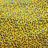 Shiny Foil Vine Leaves on Yellow Nylon Spandex Fabric | (4 Way Stretch/Per Yard)