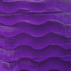 Waves with Black Foil on Purple Poly Spandex Fabric | (4 Way Stretch/Per Yard)