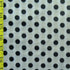Polka Dot Print on Poly Mesh Fabric (Black/Silver) | (2 Way Stretch/Per Yard)