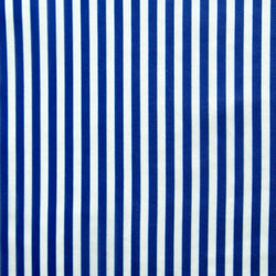 Vertical Stripe Print on Poly Mesh Fabric (White/Royal) | (2 Way Stretch/Per Yard)