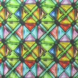 Stain Glass Printed on Poly Mesh Fabric | (4 Way Stretch/Per Yard)