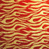 Flame Printed Rough Finished Cracked Ice Print on a Vinyl Backing (Red/Gold) | (Per Yard)