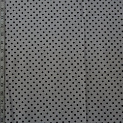 Flocked Polka Dot Print on Nylon Spandex Fabric (Black/White) | (4 Way Stretch/Per Yard)