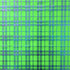 Plaid Print with Foil on Poly Spandex Fabric (Turquoise/Neon Green) | (4 Way Stretch/Per Yard)