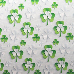 Clover Leaves Print on Poly Spandex Fabric |  (4 Way Stretch/Per Yard) **St Patricks**